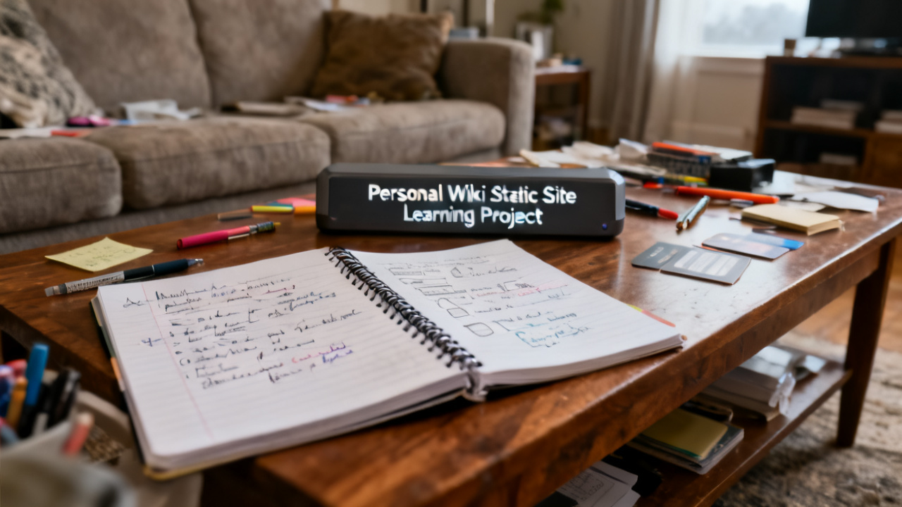 Personal Wiki as a Static Site Learning Project workspace scene