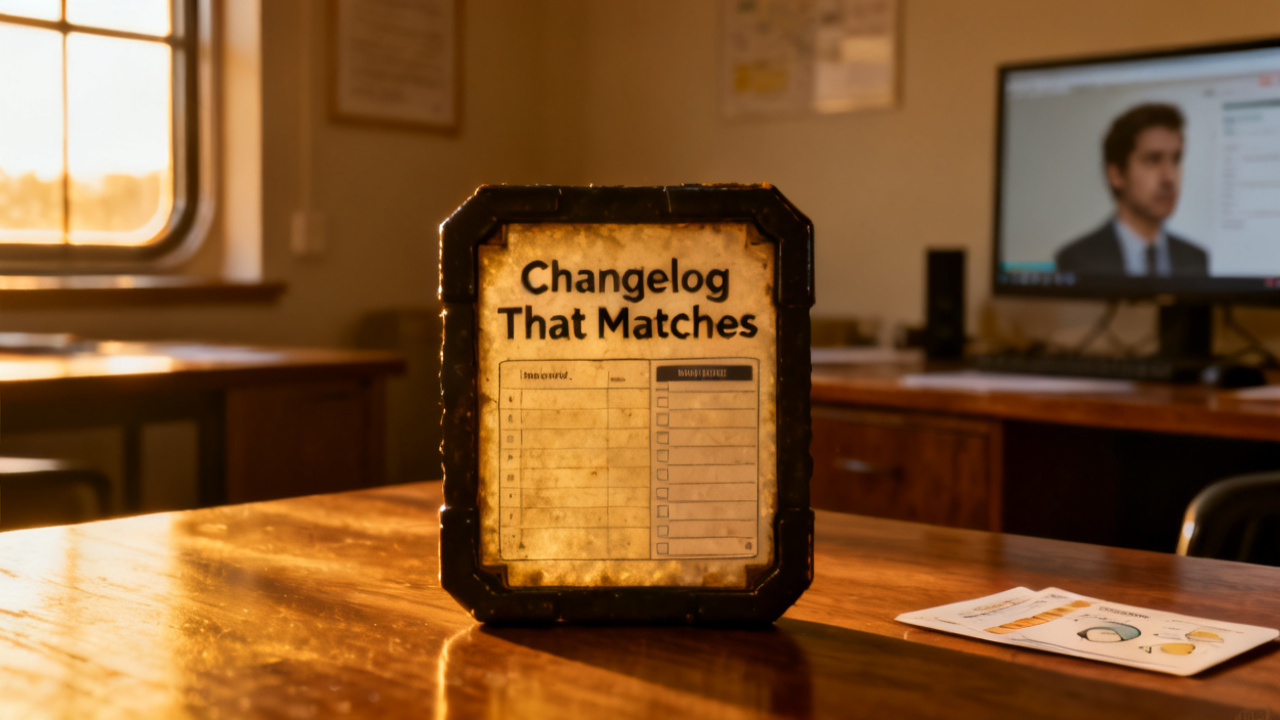 Changelog That Matches the Git Tag desk detail