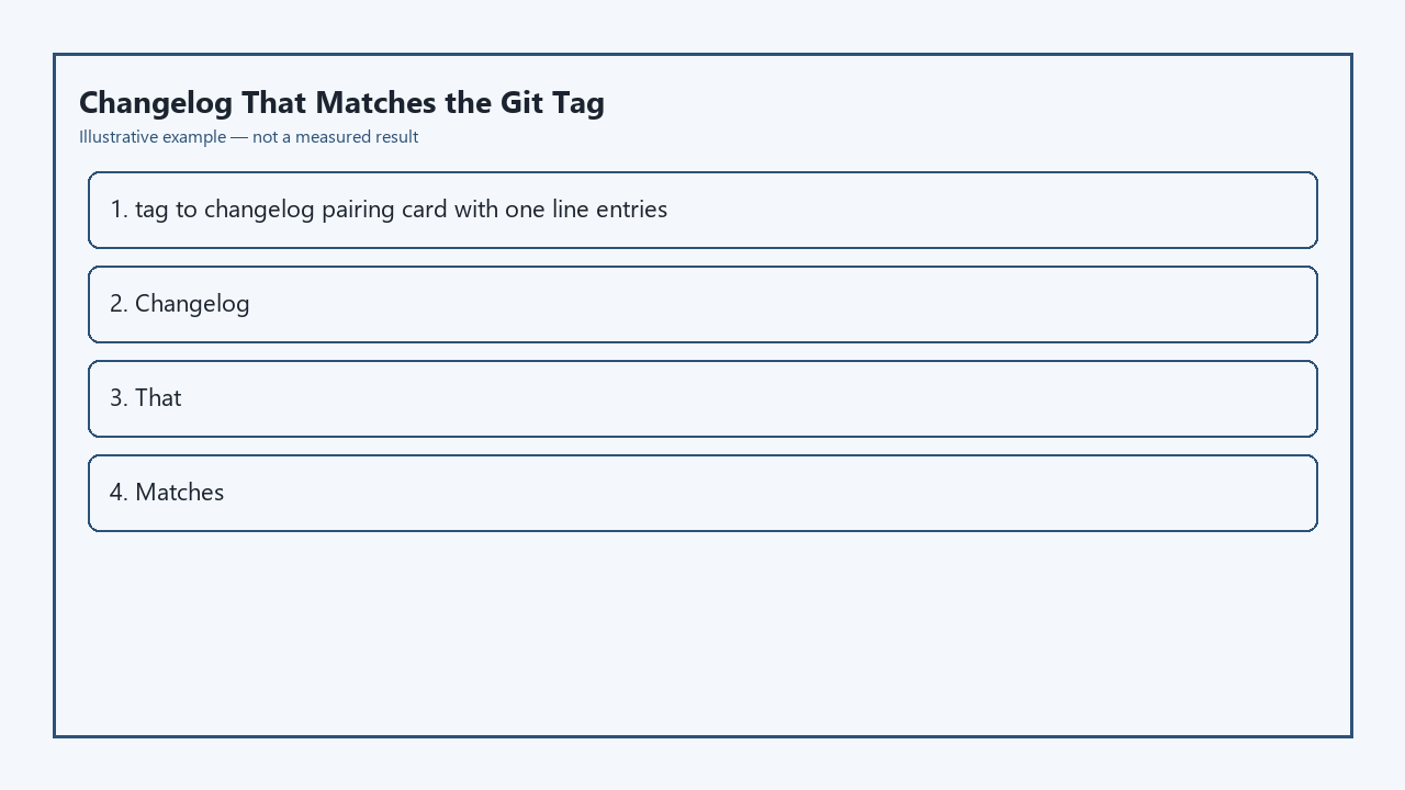 Illustrative card for Changelog That Matches the Git Tag