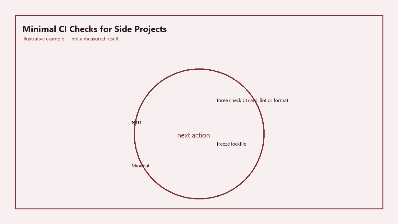 Illustrative card for Minimal CI Checks for Side Projects