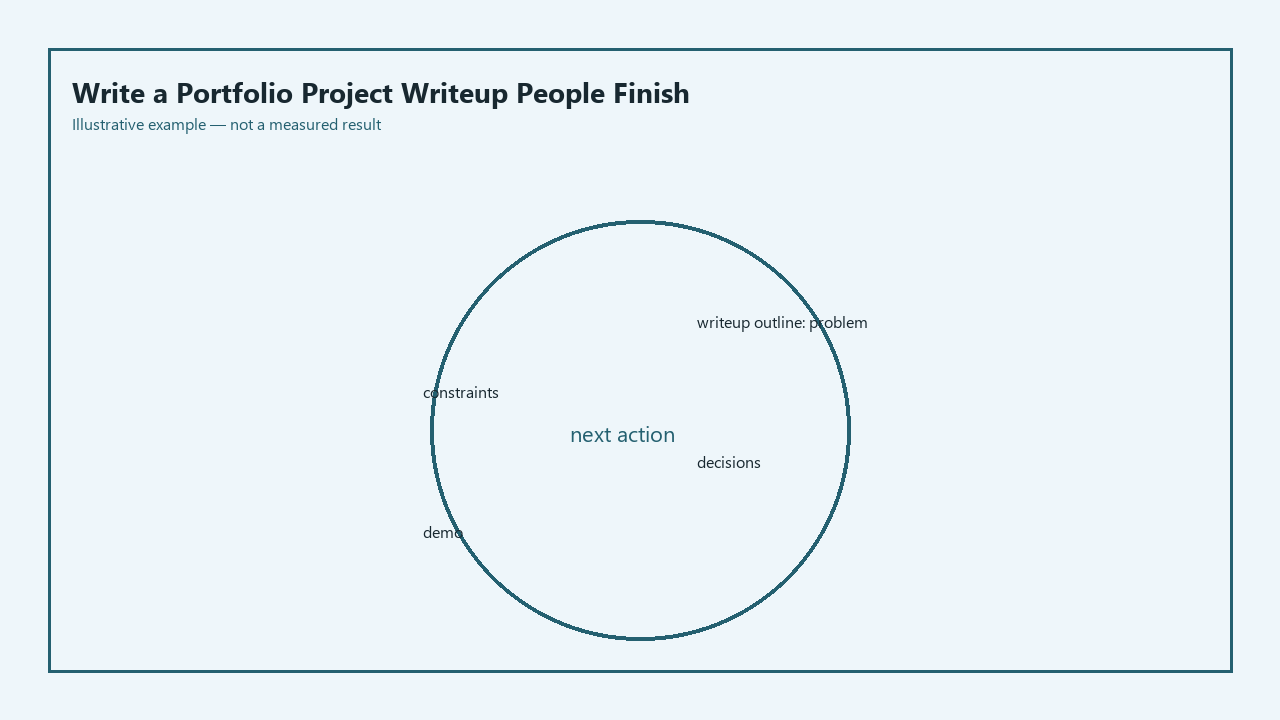 Illustrative card for Write a Portfolio Project Writeup People Finish