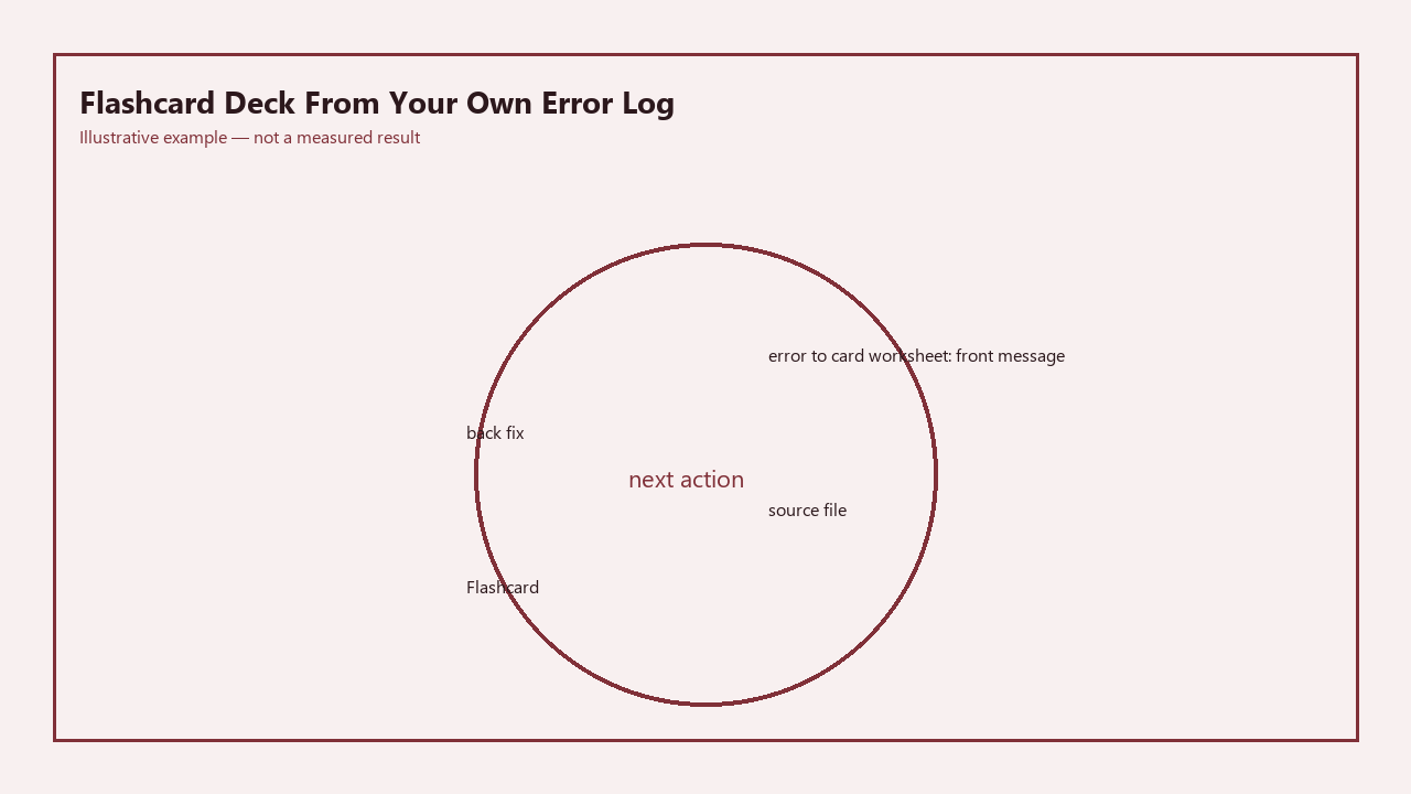 Illustrative card for Flashcard Deck From Your Own Error Log